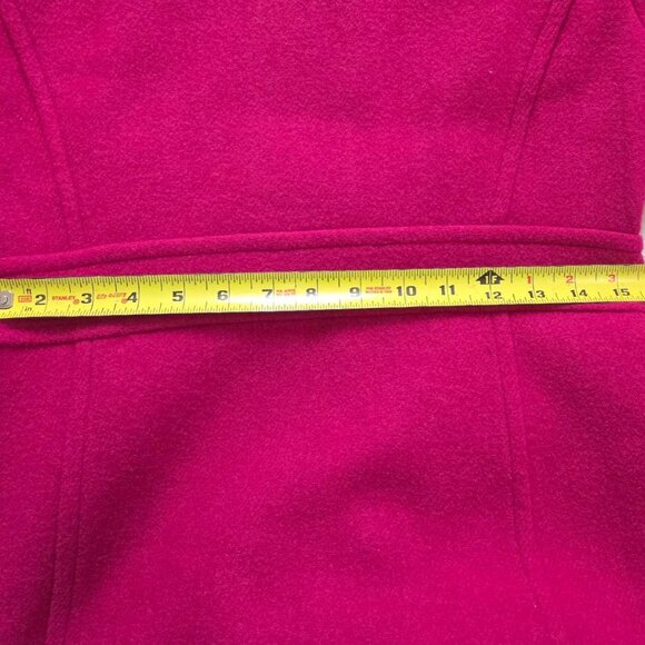 New 6P J Crew Factory wool-blend lady day coat in Brilliant Berry 6 Petite - Picture 10 of 12